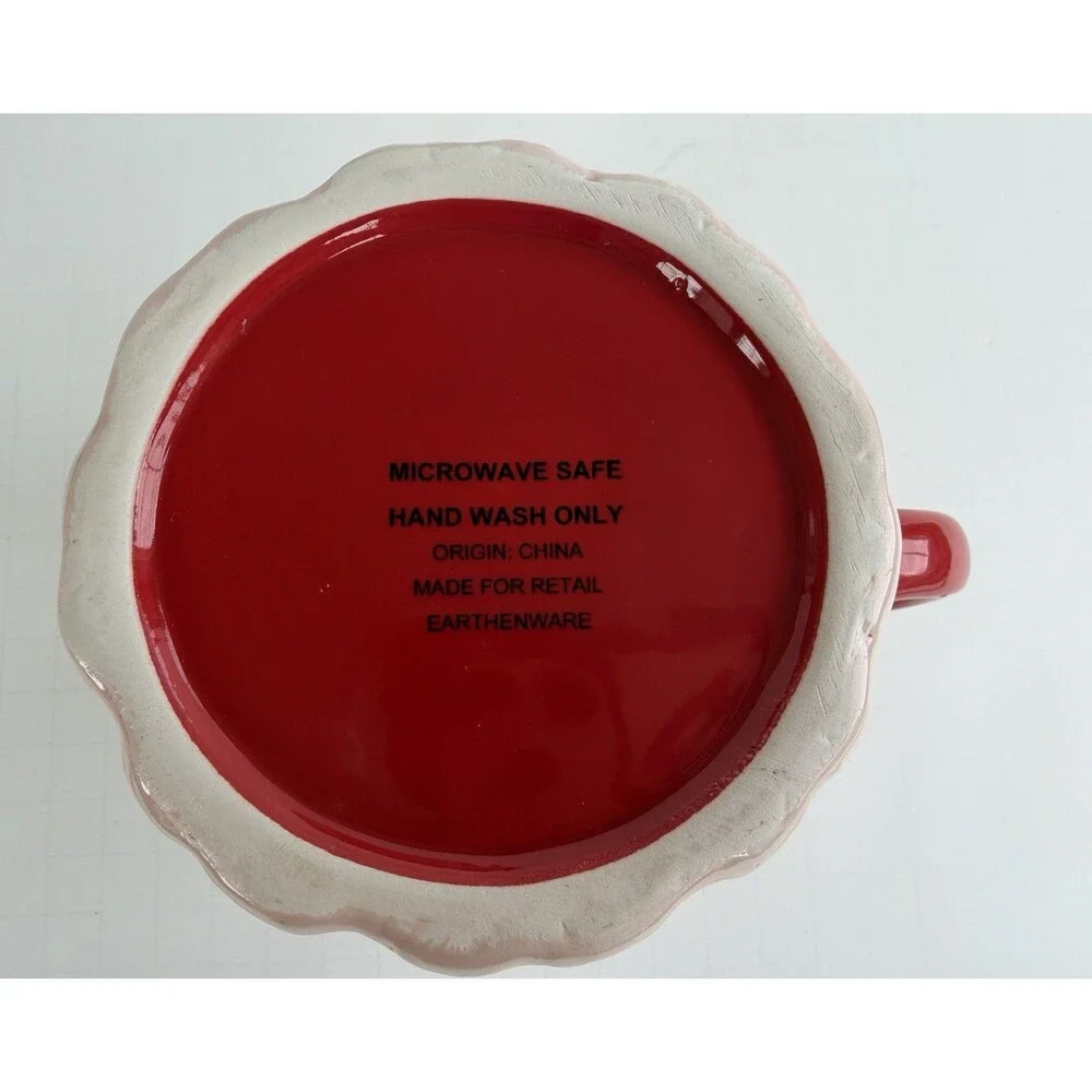 Target Bullseye Playground Valentines Coffee Mug Pink Frosted Cake Red Ceramic